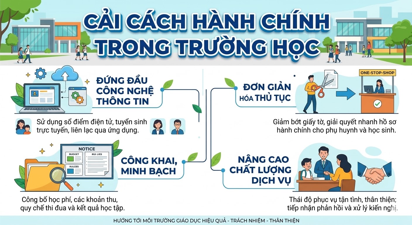 CẢI CÁCH HÀNH CHÍNH CỦA TRƯỜNG THPT NGÔ QUYỀN NĂM 2026