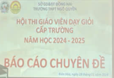 TRƯỜNG THPT NGÔ QUYỀN TỔ CHỨC HỘI THI GIÁO VIÊN DẠY GIỎI CẤP TRƯỜNG - NĂM HỌC: 2024 - 2025